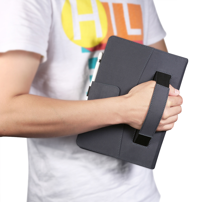 Multi-Angle Viewing Stand Cover with Pocket & Pencil Holder, Auto Sleep Wake Fit iPad Pro 11” M4 2024 